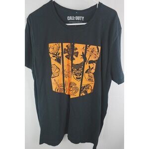 Call Of Duty T Shirt Adult Large Top Unisex 2018 Model Orange Logo Black